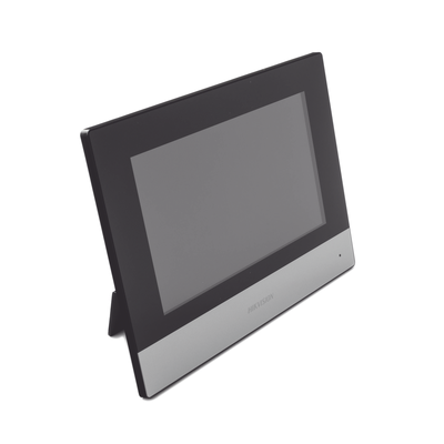 HIKVISION - Monitor Hibrido IP WiFi Touch Screen 7" para DS-KIS303P / Vídeo en Vivo / PoE Estándar / Apertura Remota / Llamada Entre Monitores / Audio de dos vías / Policarbonato
