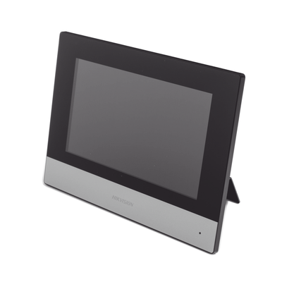 HIKVISION - Monitor IP WiFi Touch Screen 7" para Videoportero IP  / Vídeo en Vivo / PoE Estándar / Apertura Remota / Llamada Entre Monitores / Audio de dos vías / Policarbonato