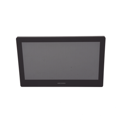 HIKVISION - Monitor Touch Screen 10" para Videoportero IP / Estético / Video en Vivo / WiFi / Apertura Remota / llamada entre monitores / Audio de dos vías / Policarbonato