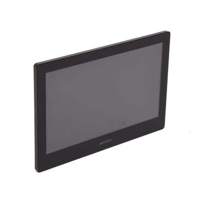 HIKVISION - Monitor Touch Screen 10" para Videoportero IP / Estético / Video en Vivo / WiFi / Apertura Remota / llamada entre monitores / Audio de dos vías / Policarbonato
