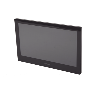 HIKVISION - Monitor Touch Screen 10" para Videoportero IP / Estético / Video en Vivo / WiFi / Apertura Remota / llamada entre monitores / Audio de dos vías / Policarbonato