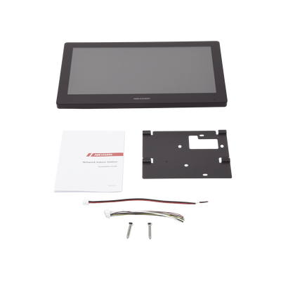 HIKVISION - Monitor Touch Screen 10" para Videoportero IP / Estético / Video en Vivo / WiFi / Apertura Remota / llamada entre monitores / Audio de dos vías / Policarbonato