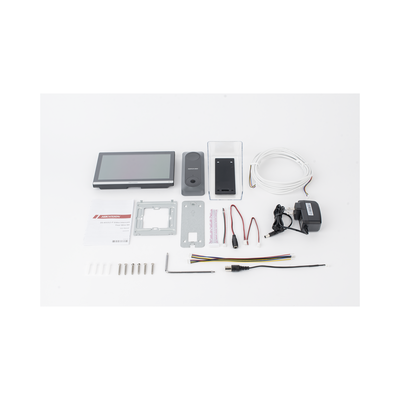 HIKVISION - Kit de Videoportero Hibrido TurboHD con Pantalla LCD touch de 7" Wi-Fi / Frente de Calle para Exterior de Policarbonato / 720p (1 Megapíxel )130° de Visión (Gran Angular) / Llamada a App Hik-Connect