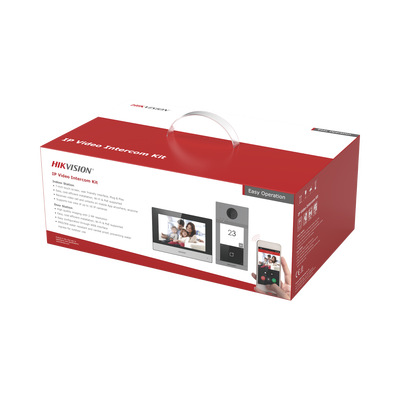 HIKVISION - Kit de Videoportero IP WiFi con llamada a App de Smartphone (HikConnect) / Programación por Interfaz Web / Frente de calle IK08 & IP65 / Soporta PoE