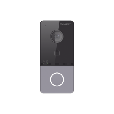 HIKVISION - Videoportero IP 2 Megapixel / PoE Estandar / IP65  / Apertura desde Hik-connect / Soporta 1 Departamento y Hasta 6 Monitores / Soporta Tarjetas Mifare / 1 Salida Relay