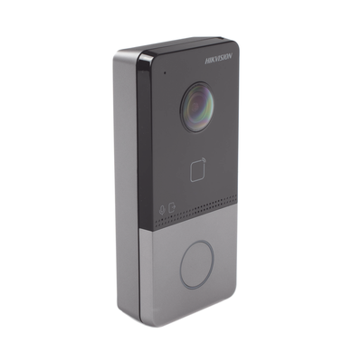 HIKVISION - Videoportero IP 2 MP / PoE Estandar / IP65  / Apertura desde Hik-connect / Soporta 1 Departamento y Hasta 6 Monitores / Soporta Tarjetas Mifare / 1 Salida Relay