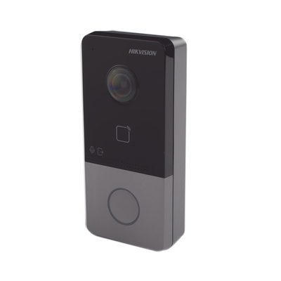 HIKVISION - Videoportero IP 2 MP / PoE Estandar / IP65  / Apertura desde Hik-connect / Soporta 1 Departamento y Hasta 6 Monitores / Soporta Tarjetas Mifare / 1 Salida Relay