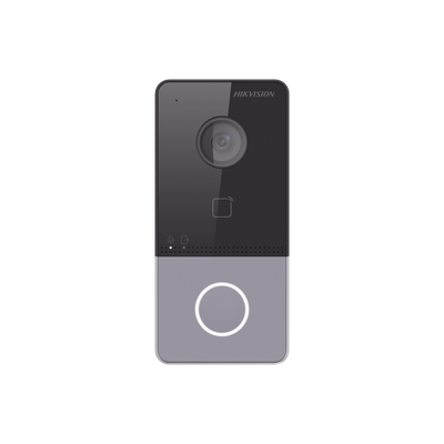 HIKVISION - Videoportero IP 2 Megapixel / PoE Estandar / IP65  / Apertura desde Hik-connect / Soporta 1 Departamento y Hasta 6 Monitores / Soporta Tarjetas Mifare / 1 Salida Relay