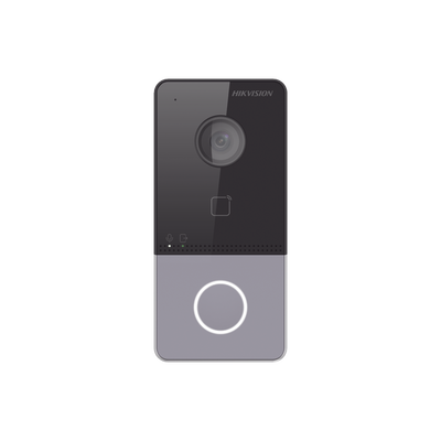 HIKVISION - Videoportero IP 2 Megapixel / PoE Estandar / IP65  / Apertura desde Hik-connect / Soporta 1 Departamento y Hasta 6 Monitores / Soporta Tarjetas Mifare / 1 Salida Relay