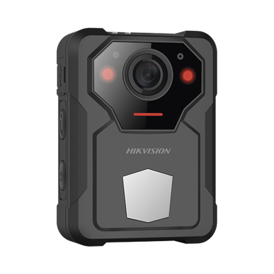 HIKVISION - Body Camera Portátil / Grabación a 2K (4 Megapixel) / Pantalla 1.77" TFT / Fotos de Hasta 40 Megapixel / IP67 / H.265 / 128 GB de Almacenamiento / Microfono Integrado