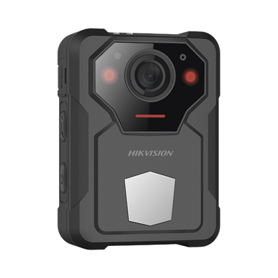 HIKVISION - Body Camera Portátil / Grabación a 2K (4 Megapixel)  / Fotos de Hasta 40 Megapixel / IP67 / H.265 / 64 GB de Almacenamiento / Microfono Integrado / GPS