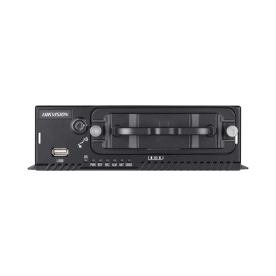 HIKVISION - DVR Móvil 1080P / 4 Canales TURBO + 4 Canales IP / Soporta 4G / WiFi / GPS / Soporta HDD / Entrada y Salida de Alarmas / Salida de Vídeo
