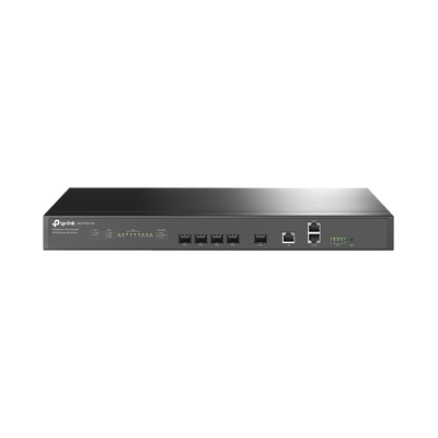 TP-LINK - Delta Stream - OLT de 4 puertos GPON / Conexión de hasta 512 ONUs / 1 Puerto Gigabit RJ45 Uplink /  1 Puertos SFP+ Uplink / Fuentes Redundantes AC- DC (incluidas) / Administración desde la nube (DPMS)