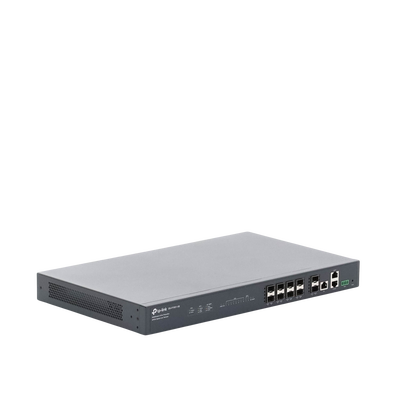 TP-LINK - Deltra Stream - OLT de 8 Puertos GPON  / Conexión Hasta 1,024 ONUs / 1 Puerto Gigabit RJ45 Uplink / 2 Puertos SFP+ 10GbE Uplink / Fuentes Redundantes AC-AC (incluidas) /  Administración desde la Nube Sin Costo (DPMS)