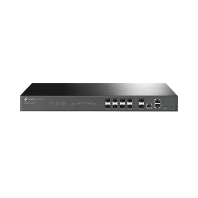 TP-LINK - Deltra Stream - OLT de 8 Puertos GPON  / Conexión Hasta 1,024 ONUs / 1 Puerto Gigabit RJ45 Uplink / 2 Puertos SFP+ 10GbE Uplink / Fuentes Redundantes AC-AC (incluidas) /  Administración desde la Nube Sin Costo (DPMS)