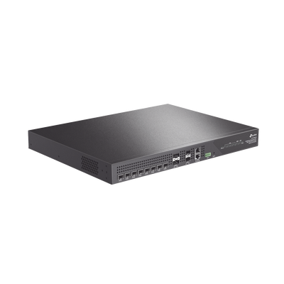 TP-LINK - Deltra Stream - OLT de 8 Puertos XGSPON & GPON Combo / Conexión Hasta 2,048 ONUs / 2 Puerto 40G QSFP+ Uplink / 2 Puertos SFP+ 10G Uplink / Fuentes Redundantes AC-AC (incluidas) /  Administración desde la Nube Sin Costo (DPMS)