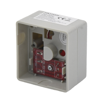 HIKVISION - Botón de Pánico Cableado / Compatible con Cualquier Panel de Alarma / LLave de Seguridad / NA/NC / Material Retardante al Fuego (ABS)