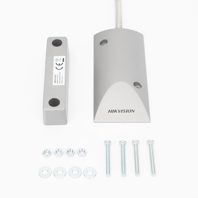 HIKVISION - Contacto Magnético de Uso Rudo / Uso en Cortinas o Puertas de Emergencia de Metal o Madera / Interior