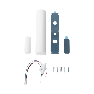 HIKVISION - (AX PRO) Contacto Magnético Inalámbrico + 2 ZONAS PARA AGREGAR SENSORES CABLEADOS / 3 en 1 / Soporta 2 Zonas Cableadas