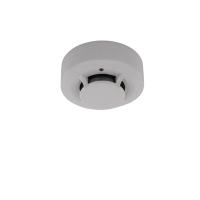 HIKVISION -  Detector de Humo Fotoeléctrico No Direccionable de 4 Hilos / Ideal para Cualquier Panel de Alarma Cableado / Indicadores LED