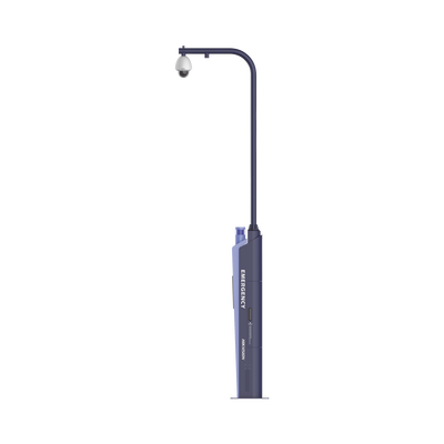 HIKVISION - Estación de Pánico con Videollamada (Cámara de 2 Megapixel) / Sirena Integrada (Azul y Rojo) / Alarma Integrada / Protección IP65 / Montaje para Colocar PTZ