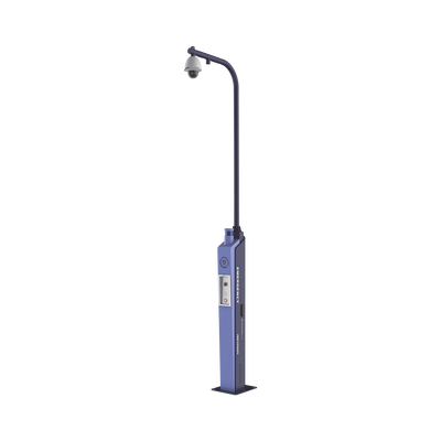 HIKVISION - Estación de Pánico con Videollamada (Cámara de 2 Megapixel) / Sirena Integrada (Azul y Rojo) / Alarma Integrada / Protección IP65 / Montaje para Colocar PTZ