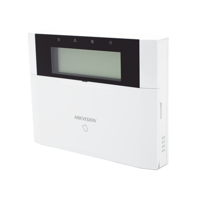 HIKVISION - (AX HYBRID PRO) Teclado Compatible con el Panel Hybrid Pro Hikvision DS-PHA64-LP y DS-PHA64-LP(B) / Pantalla LCD / 2 zonas cableadas / 1 salida de alarma / 64 Llaveros
