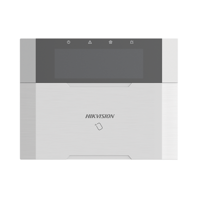 HIKVISION - (AX HYBRID PRO) Teclado Compatible con el Panel Hybrid Pro Hikvision DS-PHA64-LP y DS-PHA64-LP(B) / Pantalla LCD / 2 zonas cableadas / 1 salida de alarma / 64 Llaveros