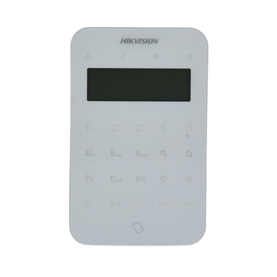 HIKVISION - (AX PRO) Teclado Inalámbrico con Pantalla LCD para Armado y Desarmado / Funciones de Automatización para control de Relevadores