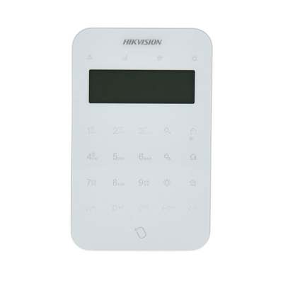 HIKVISION - (AX PRO) Teclado Inalámbrico con Pantalla LCD para Armado y Desarmado / Funciones de Automatización para control de Relevadores