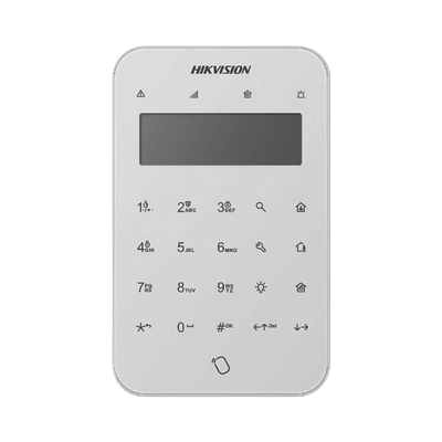 HIKVISION - (AX PRO) Teclado Inalámbrico con Pantalla LCD para Armado y Desarmado / Funciones de Automatización para control de Relevadores