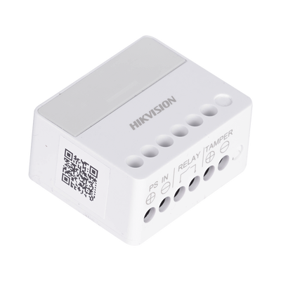 HIKVISION - (AX PRO) Relevador Inalámbrico / 1 Entrada de Alarma 24/7 / 1 Salida de Relevador 0 a 36 Vcc (Max. 5 A)