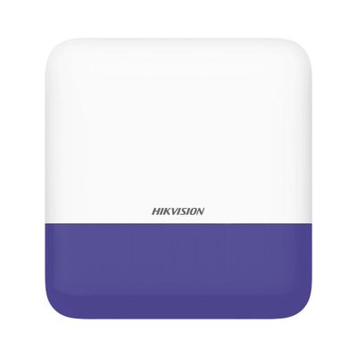 HIKVISION - (AX PRO) Sirena Inalámbrica con Estrobo Azul para Exterior IP65 / 110 dB