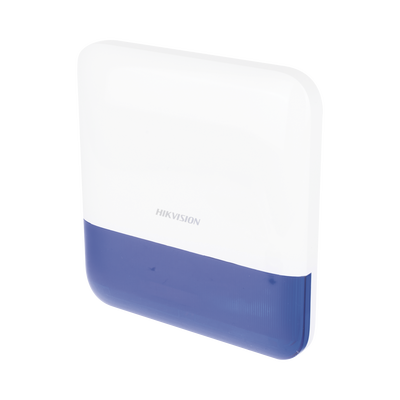 HIKVISION - (AX PRO) Sirena Inalámbrica con Estrobo Azul para Exterior IP65 / 110 dB