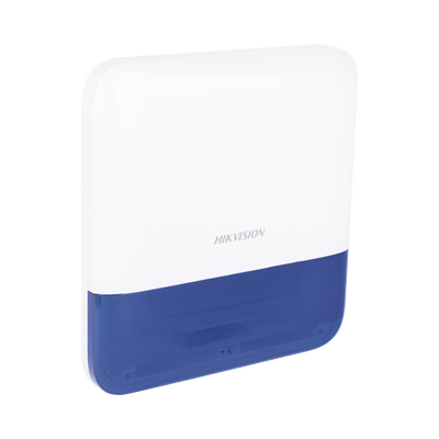 HIKVISION - (AX PRO) Sirena Inalámbrica con Estrobo Azul para Exterior IP65 / 110 dB