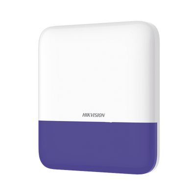 HIKVISION - (AX PRO) Sirena Inalámbrica con Estrobo Azul para Exterior IP65 / 110 dB