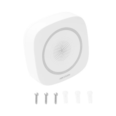 HIKVISION - (AX PRO) Sirena Inalámbrica Interior / 110 dB / Estrobo Color Azul