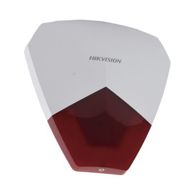 HIKVISION - Sirena Estrobo Cableada Hikvision / Ideal para cualquier Panel de Alarma / Roja / 105 dB / Protección IP54