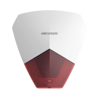 HIKVISION - Sirena Estrobo Cableada Hikvision / Ideal para cualquier Panel de Alarma / Roja / 105 dB / Protección IP54