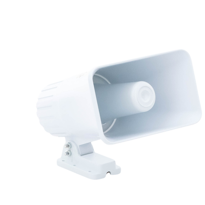 HIKVISION - Sirena Cableada / Ideal para Cualquier Panel de Alarma (No Importa la Marca) / 30 Watts / 120 dB de Sonido / Protección IP65 (Exterior) / Material: Policarbonato