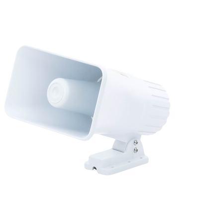HIKVISION - Sirena Cableada / Ideal para Cualquier Panel de Alarma (No Importa la Marca) / 30 Watts / 120 dB de Sonido / Protección IP65 (Exterior) / Material: Policarbonato