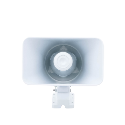 HIKVISION - Sirena Cableada / Ideal para Cualquier Panel de Alarma (No Importa la Marca) / 30 Watts / 120 dB de Sonido / Protección IP65 (Exterior) / Material: Policarbonato