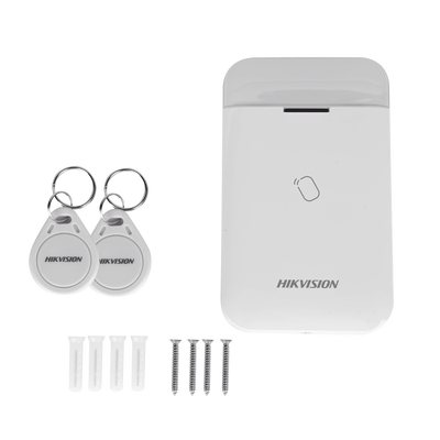 HIKVISION - (AX PRO) Lector de Tag Inalámbrico HIKVISION /  Permite Armar y Desarmar / Incluye 2 Tag DS-PT-M1