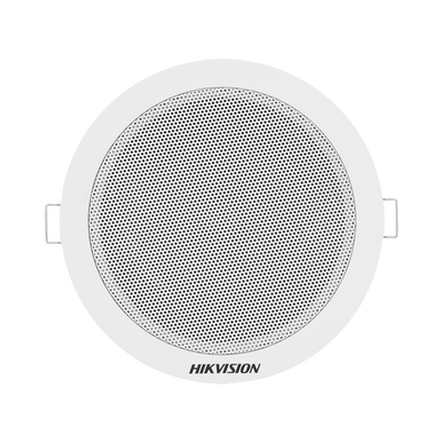 HIKVISION - Altavoz Montaje en Plafón | 6 Watts | 100 V | Rejilla de Metal | Color Blanco | Uso Interior