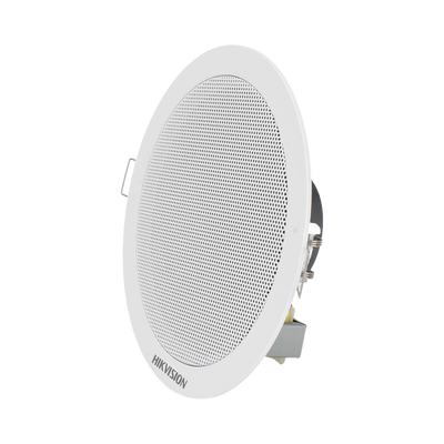 HIKVISION - Altavoz Montaje en Plafón | 6 Watts | 100 V | Rejilla de Metal | Color Blanco | Uso Interior