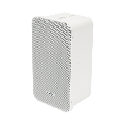 HIKVISION - Altavoz Tipo Columna | 20 Watts | 100 V | Rejilla de Metal | Color Blanco | Montaje en L | Exterior IP66