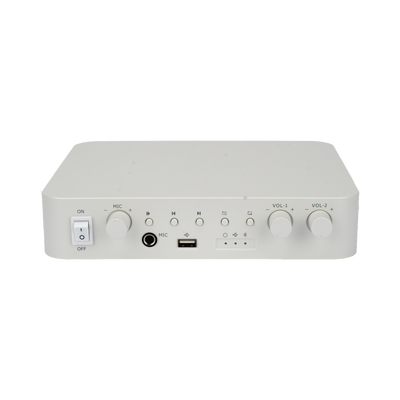 HIKVISION - Amplificador | Bluetooth | 2 Canales | 30 W por Canal | Salida 4-8 Ω x 2 | 100V COM x 2 | Una Zona | Música Ambiental