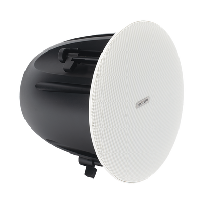 HIKVISION - Altavoz de Techo | 2.5W - 10W | Tweeter 1.0 pulgadas + Woofer 6.5 pulgadas | Color Blanca | 100V / 70V | 8 ohms