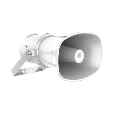 HIKVISION - Altavoz IP Tipo Trompeta | 7 Watts | PoE+ | Integración con Hik-Central Professional | Reproducción de Audio vía Red | IP67 | Salida de 12 VCD | Metal | compatible con Hik-Connect