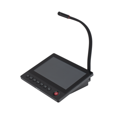 HIKVISION - Micrófono IP | 12 VCD |  Pantalla Touch 7" | Transmisión en Tiempo Real | Integración con HikCentral Professional